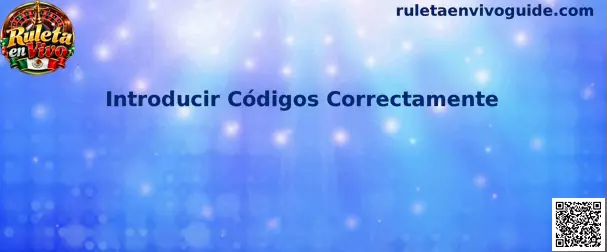 Guía para introducir códigos correctamente en Ruleta en Vivo