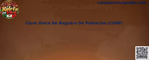 Guía sobre Clave Única De Registro De Población CURP